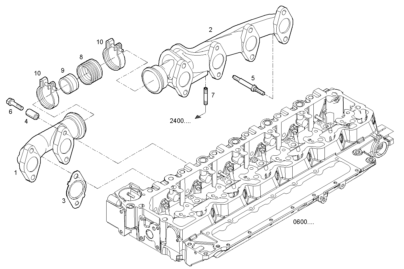 EXHAUST MANIFOLD parts diagram