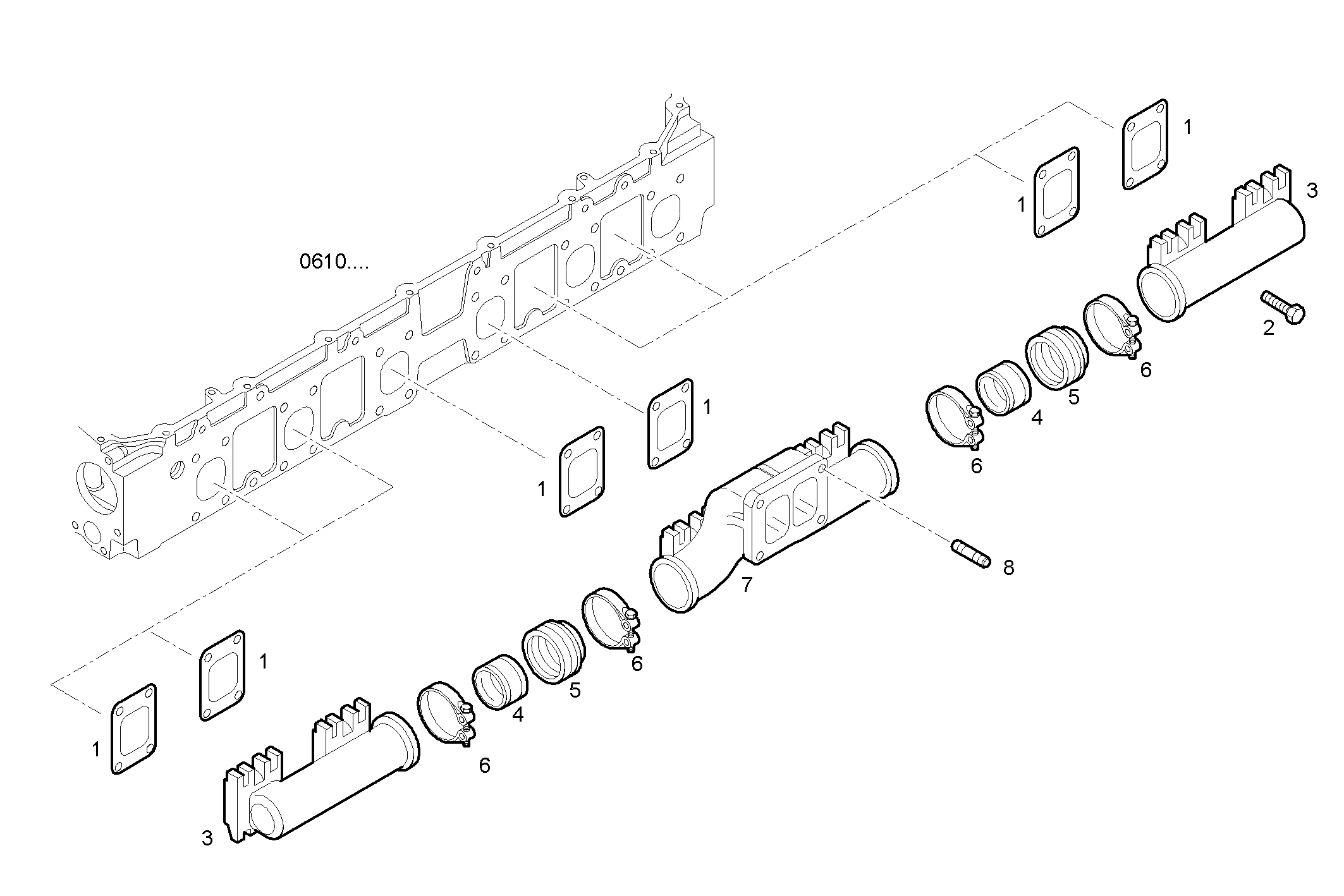 EXHAUST MANIFOLD parts diagram