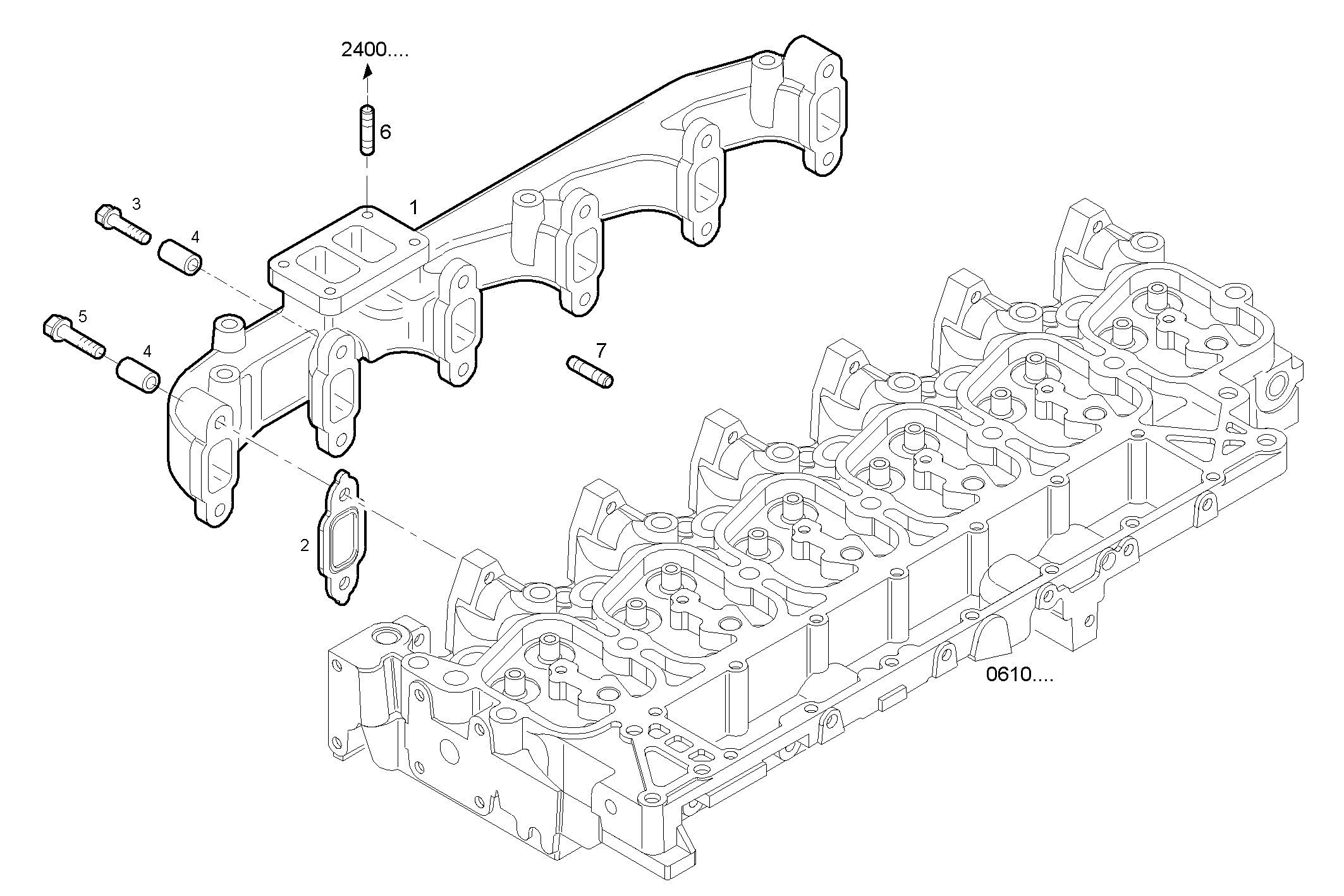 EXHAUST MANIFOLD parts diagram