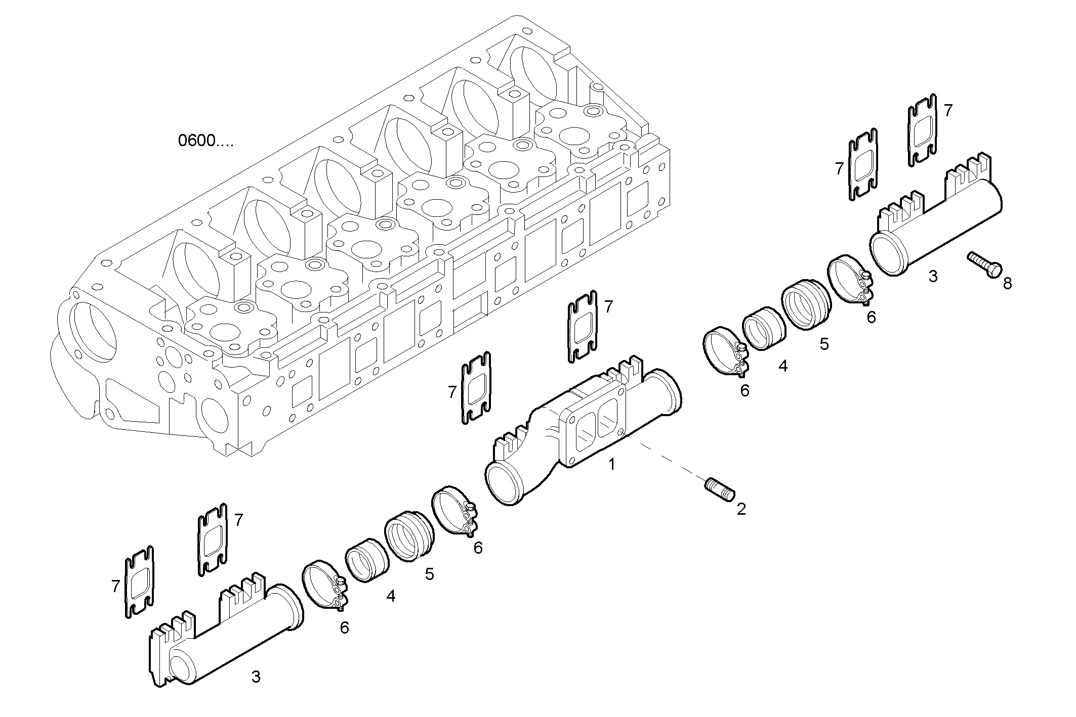 EXHAUST MANIFOLD parts diagram