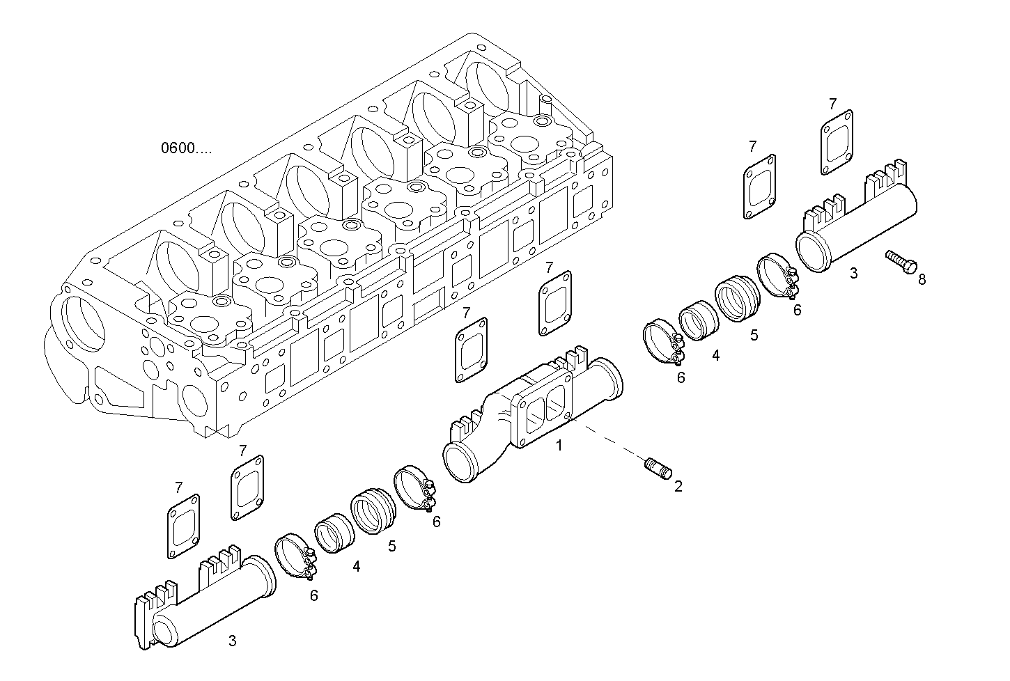 EXHAUST MANIFOLD parts diagram