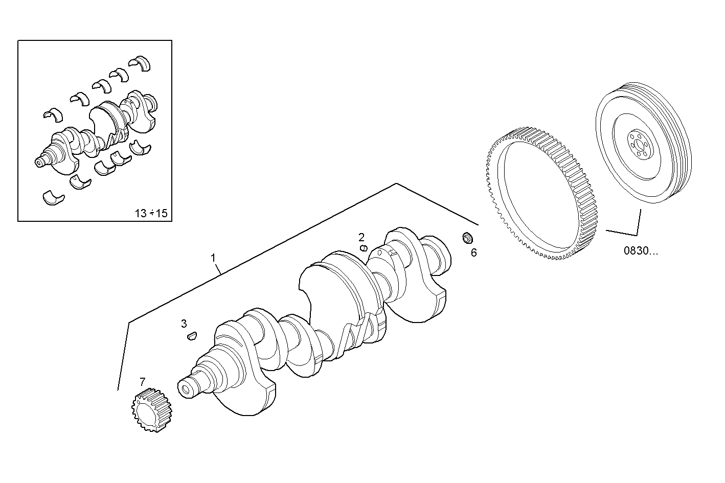 ENGINE BLOCK ASSY parts diagram
