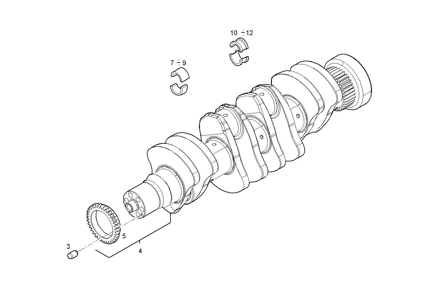 CRANK SHAFT - CONNECTING RODS parts diagram