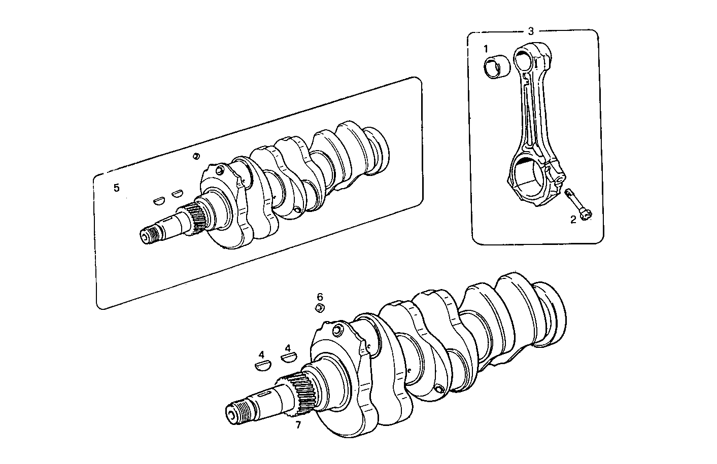 CRANK SHAFT - CONNECTING RODS parts diagram
