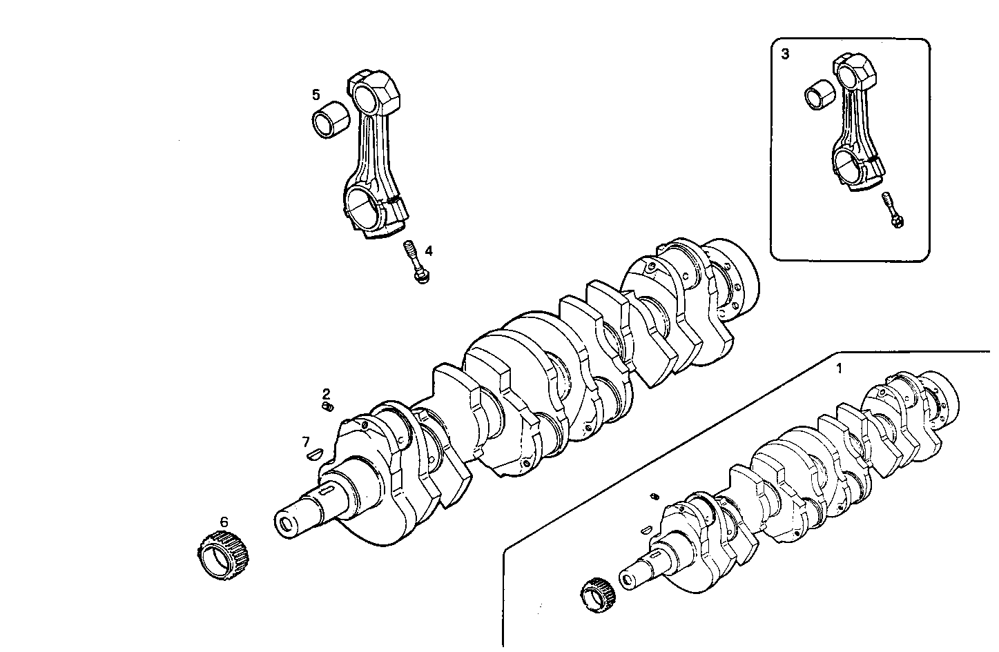 CRANK SHAFT - CONNECTING RODS parts diagram