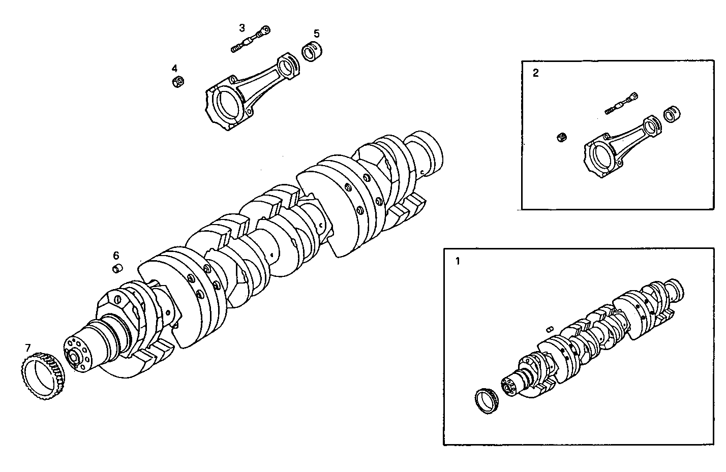 CRANK SHAFT - CONNECTING RODS parts diagram