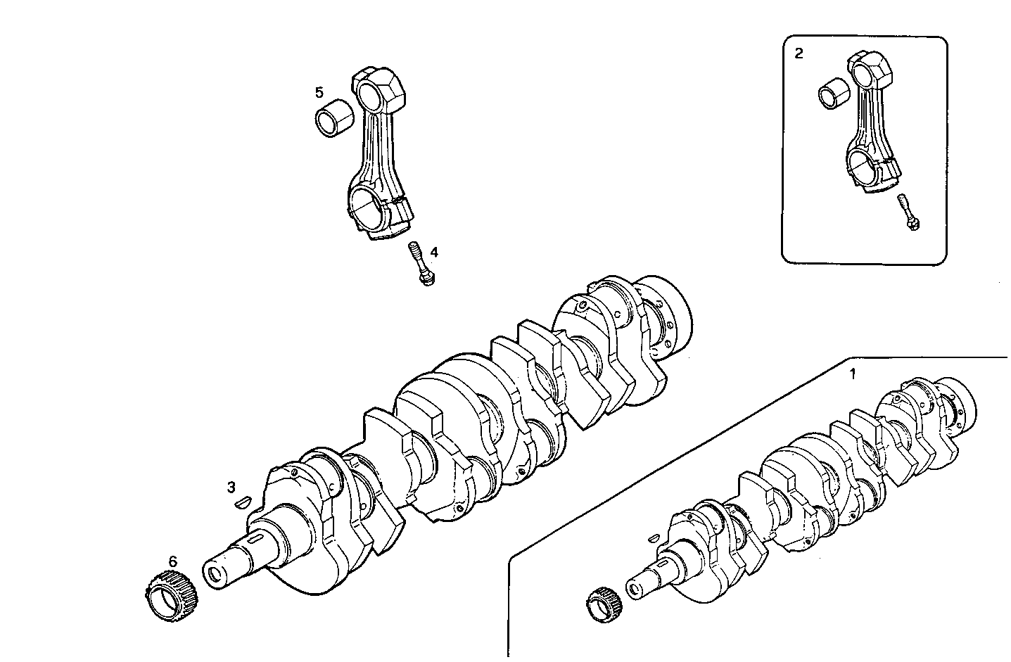 CRANK SHAFT - CONNECTING RODS parts diagram