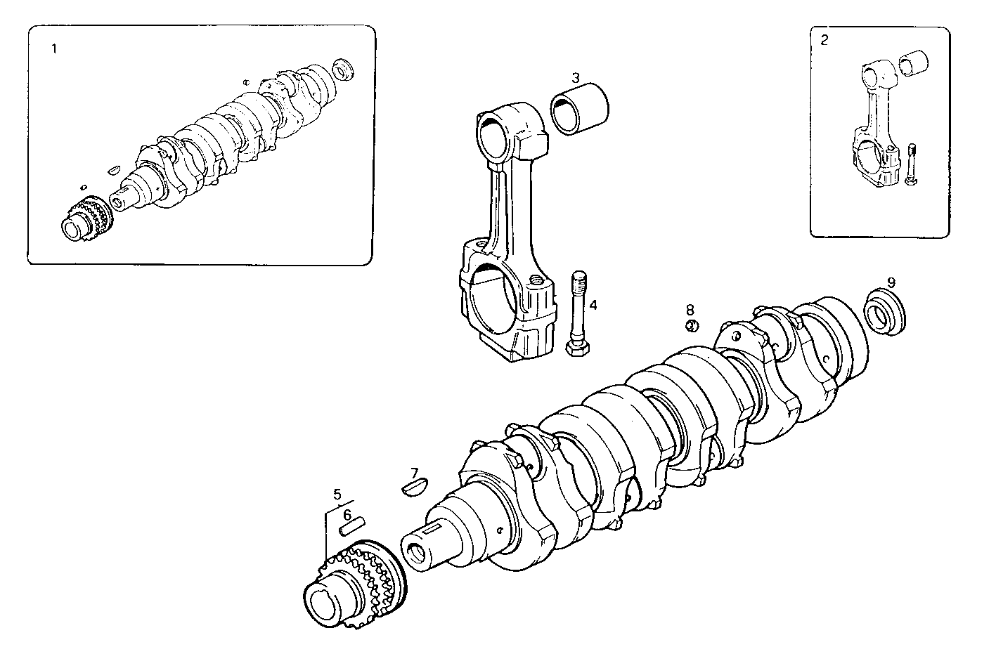 CRANK SHAFT - CONNECTING RODS parts diagram