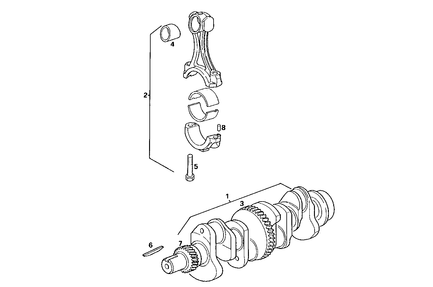 CRANK SHAFT - CONNECTING RODS parts diagram