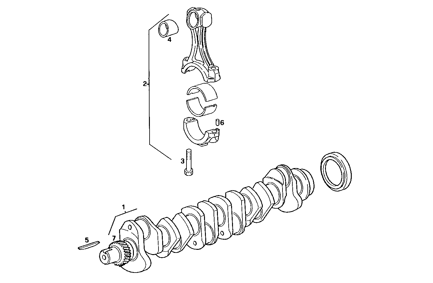 CRANK SHAFT - CONNECTING RODS parts diagram