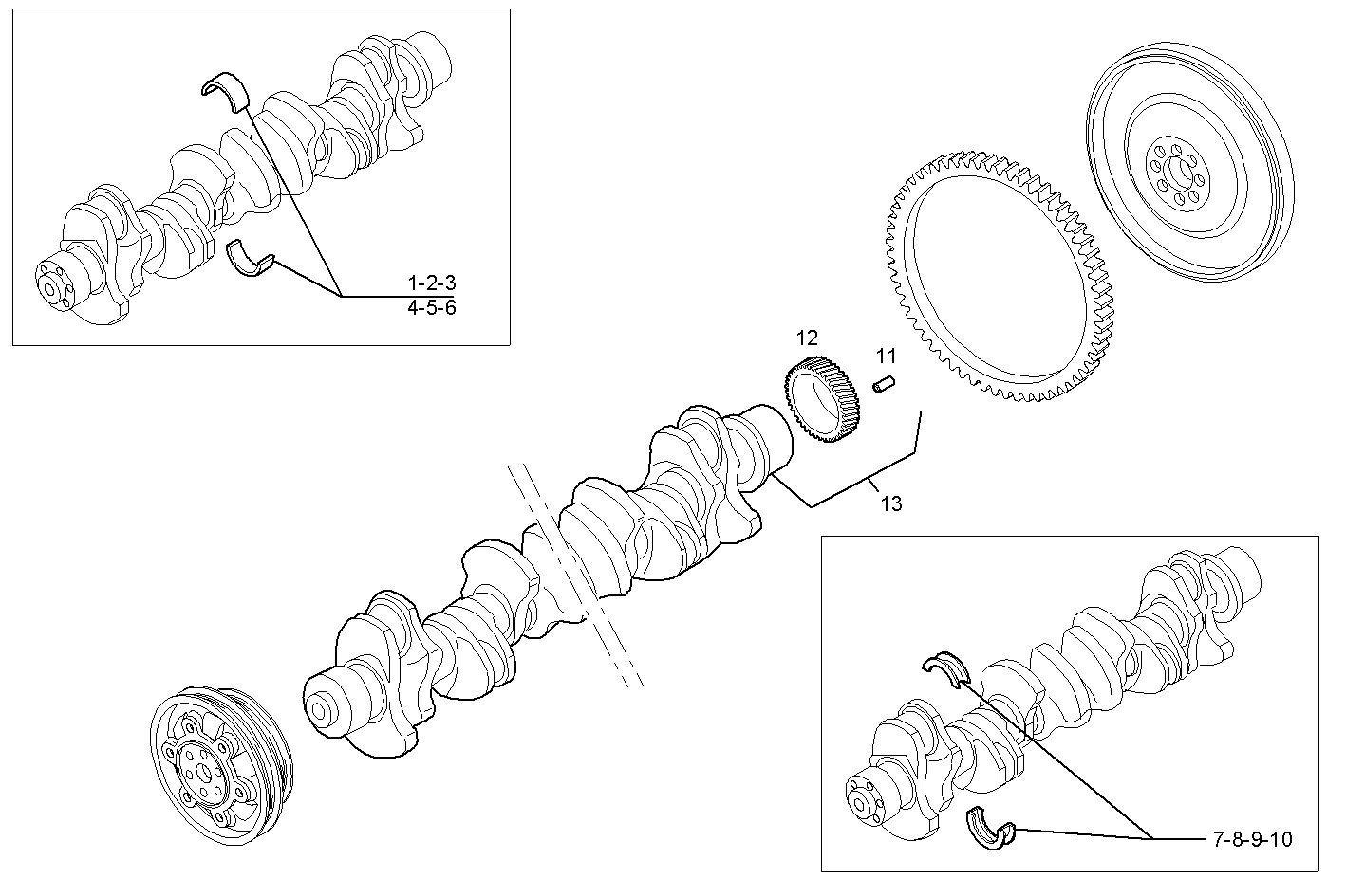 ENGINE BLOCK ASSY parts diagram