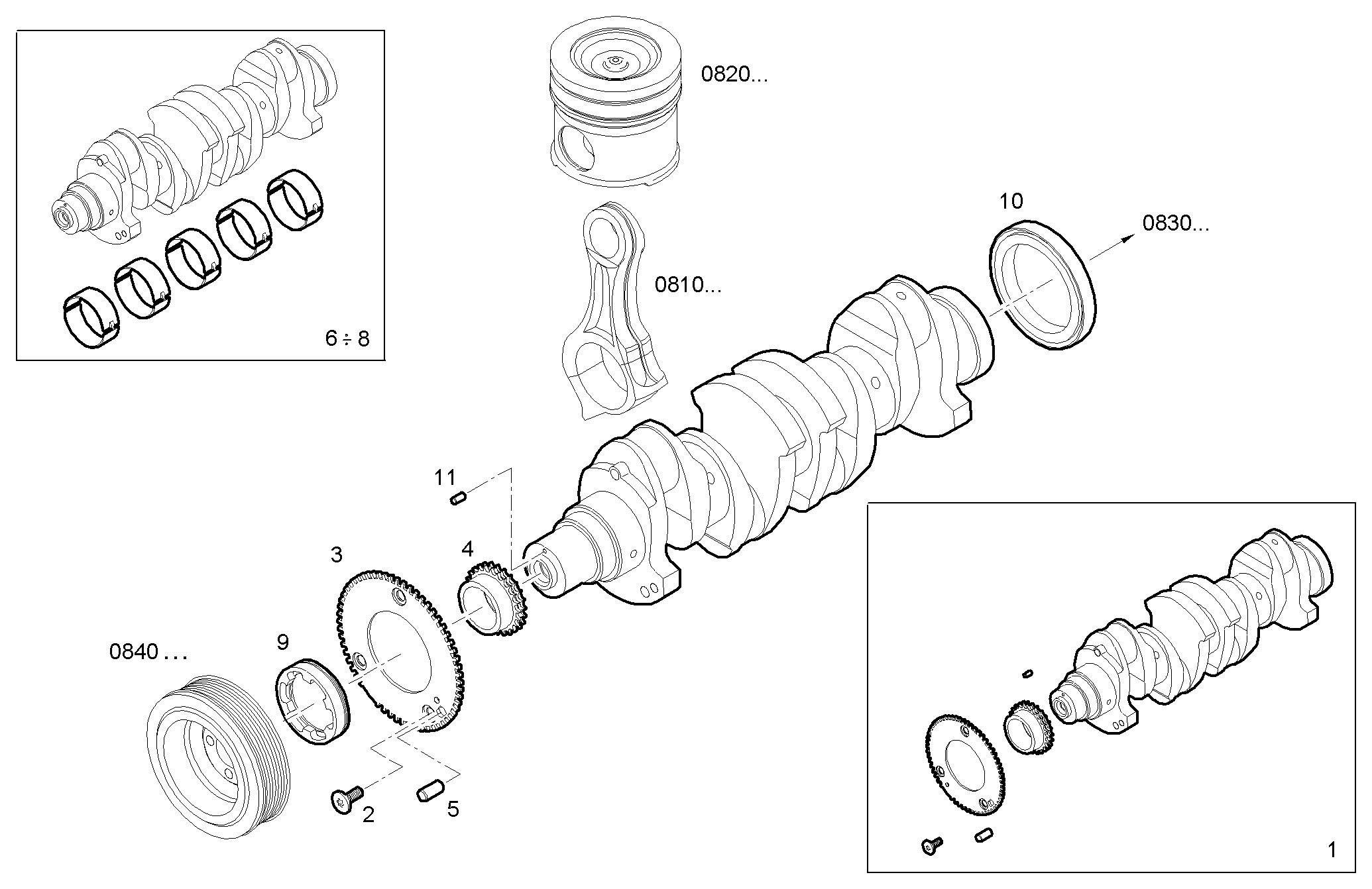 ENGINE BLOCK ASSY parts diagram
