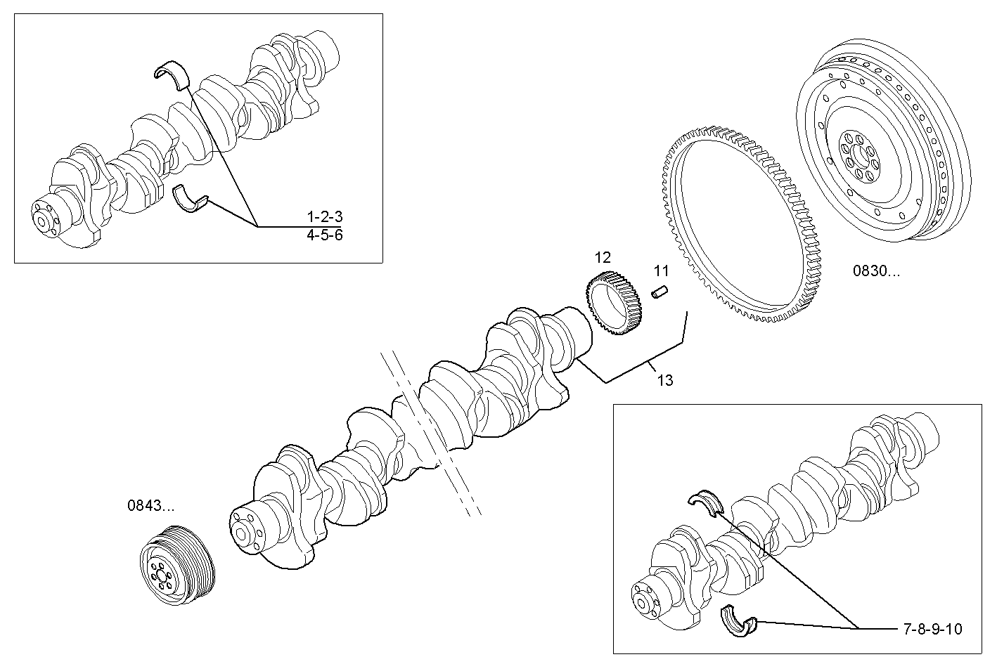 ENGINE BLOCK ASSY parts diagram