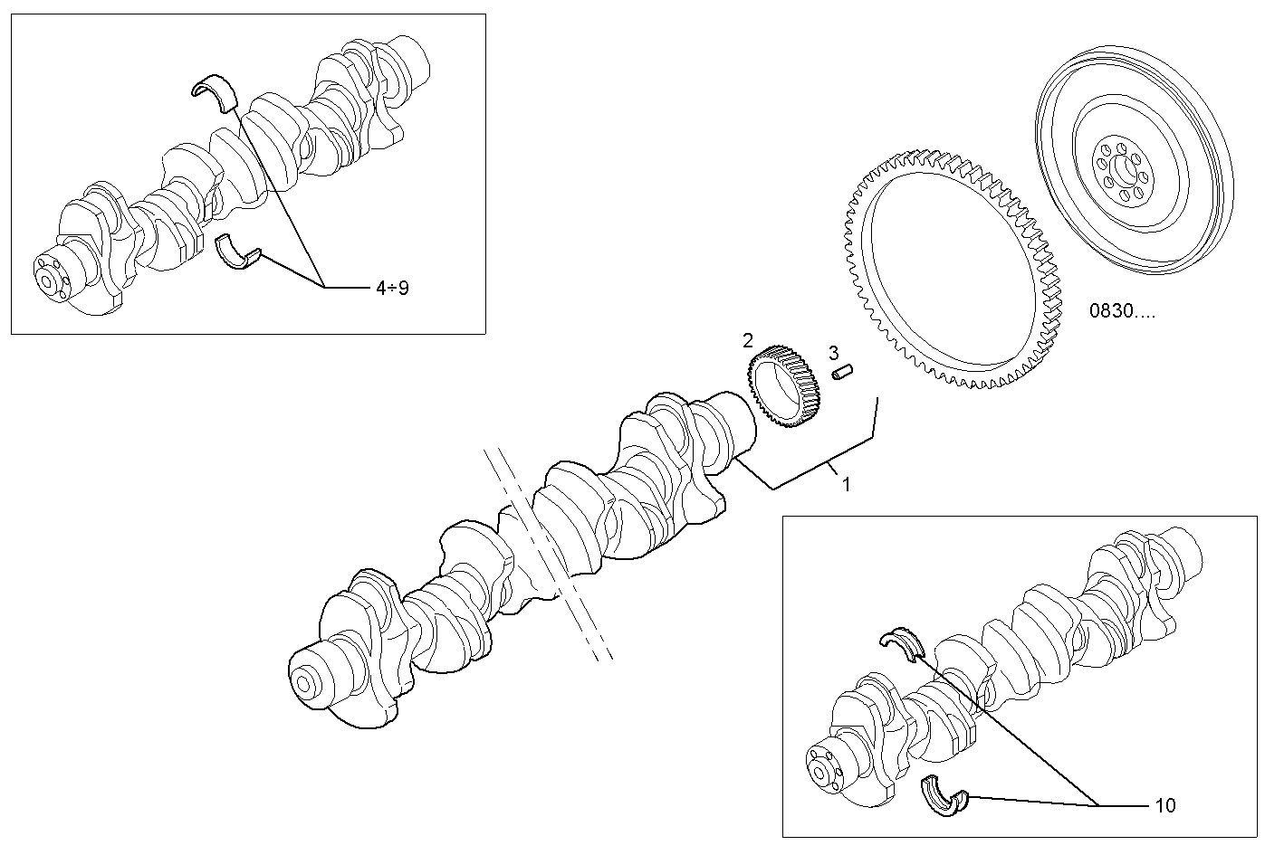 ENGINE BLOCK ASSY parts diagram