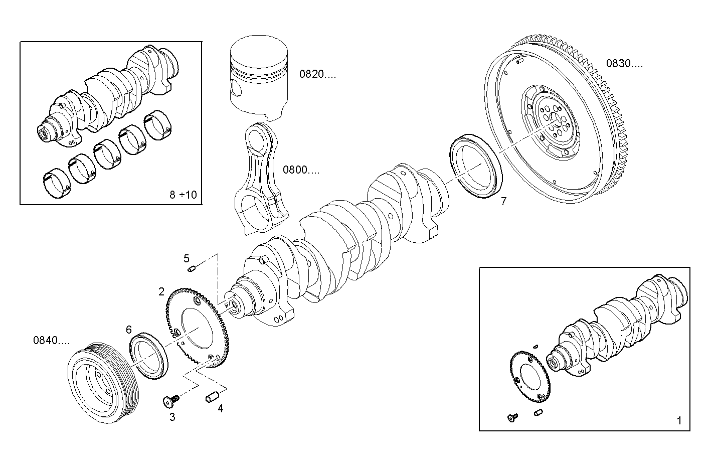 ENGINE BLOCK ASSY parts diagram