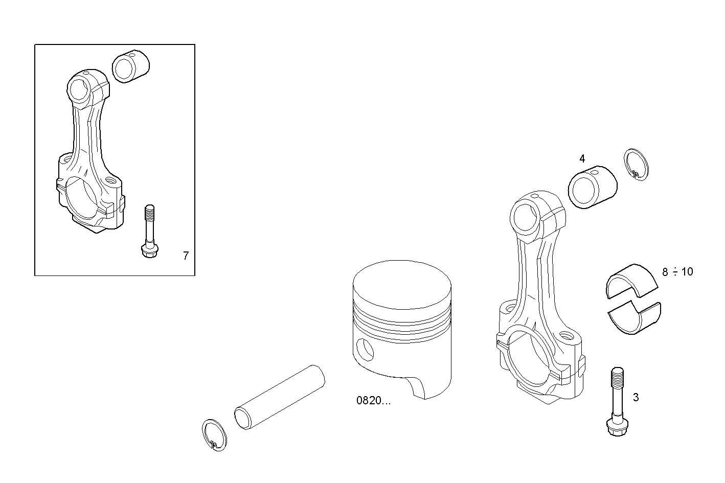 CONNECTING ROD parts diagram
