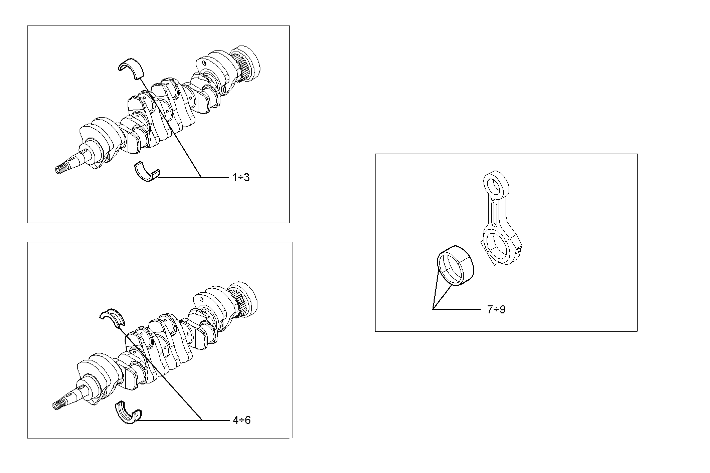 THRUST RING SET - MAIN AND ROD BEARINGS parts diagram