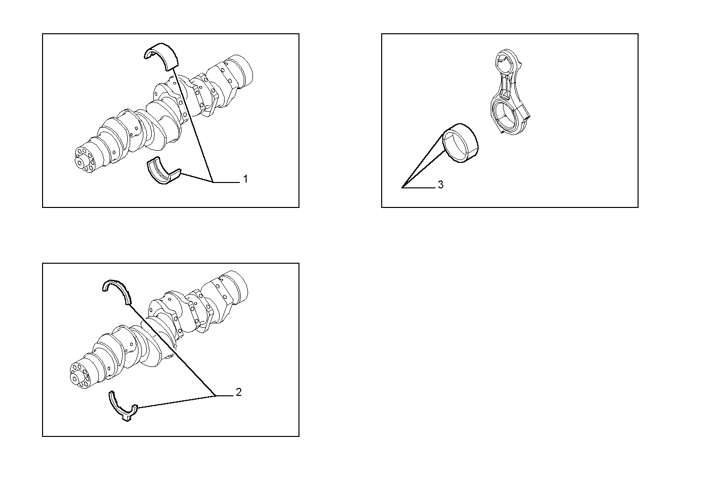 THRUST RING SET - MAIN AND ROD BEARINGS parts diagram
