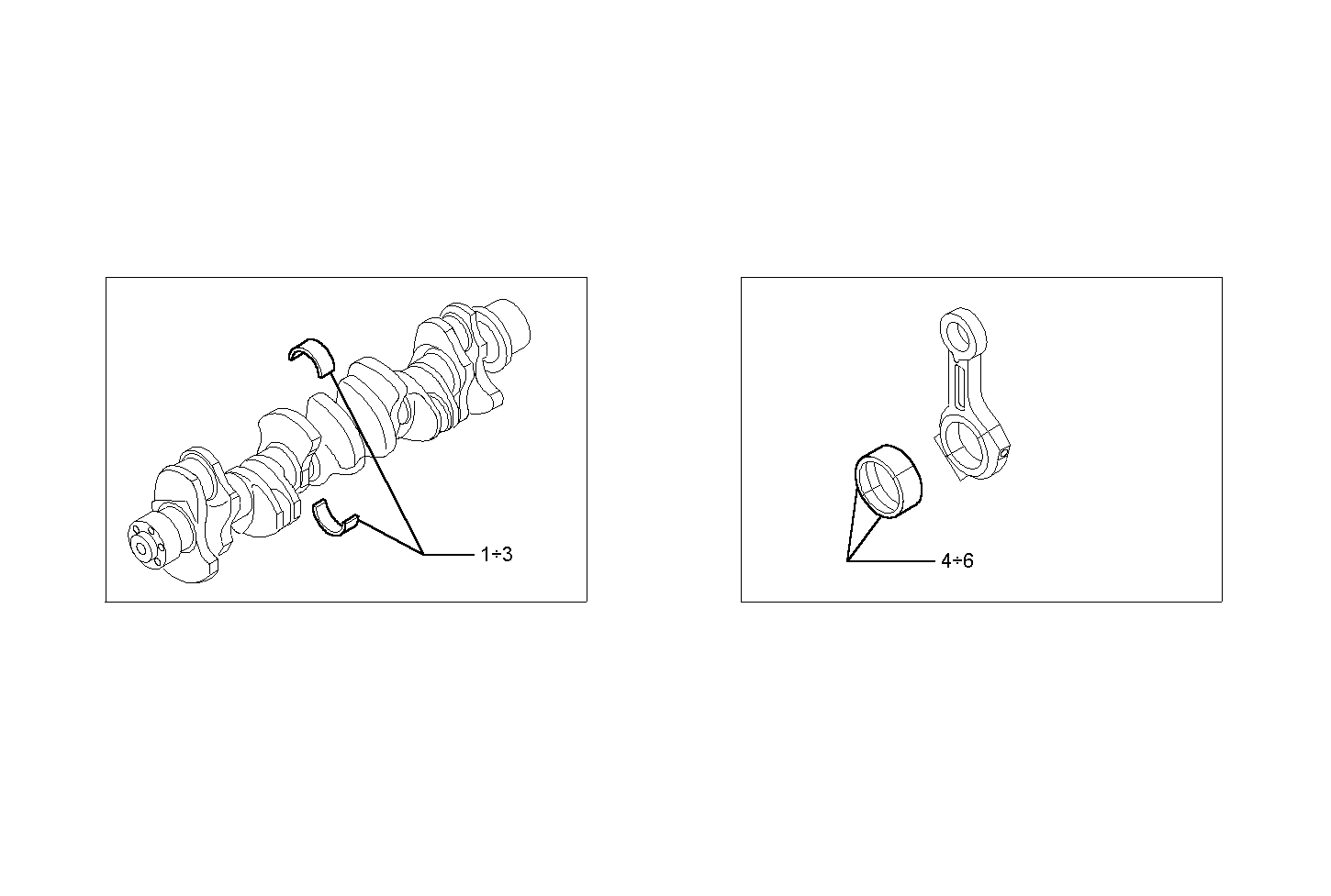 THRUST RING SET - MAIN AND ROD BEARINGS parts diagram