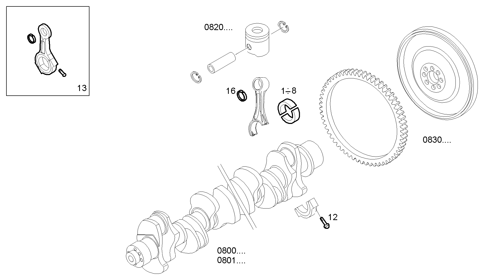 CONNECTING ROD parts diagram