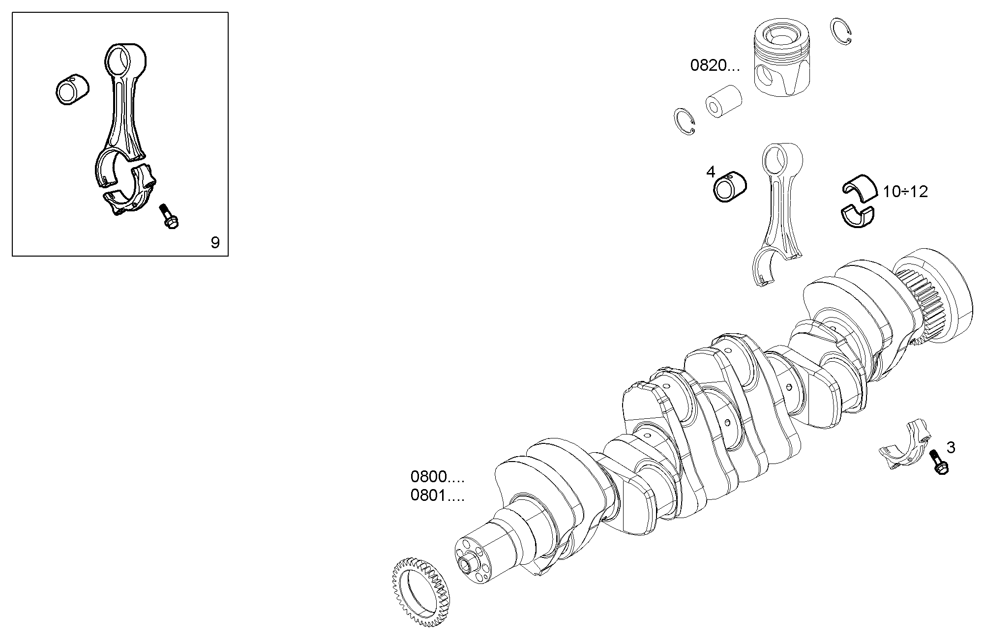 CONNECTING ROD parts diagram