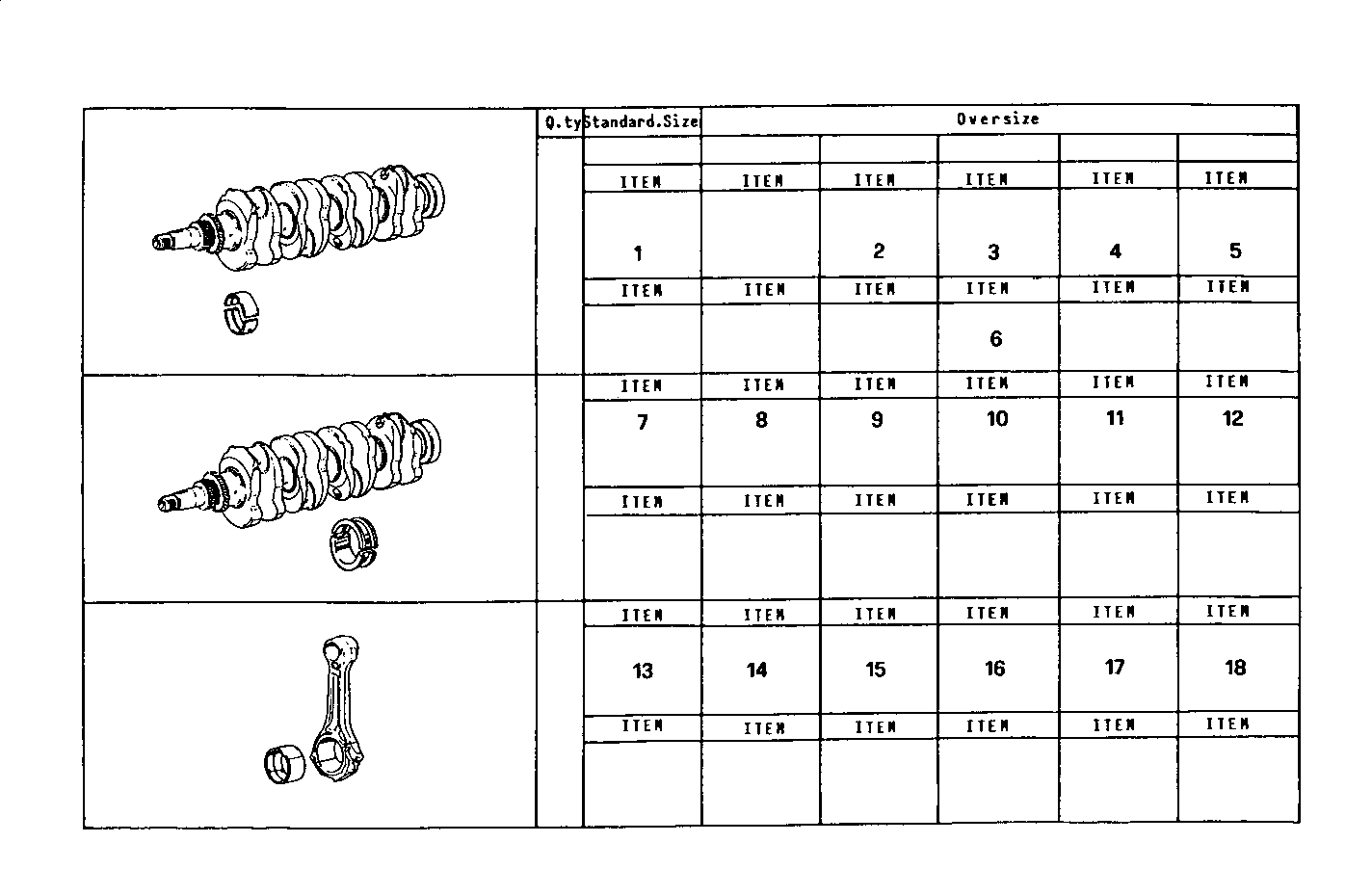 THRUST RING SET - MAIN AND ROD BEARINGS parts diagram
