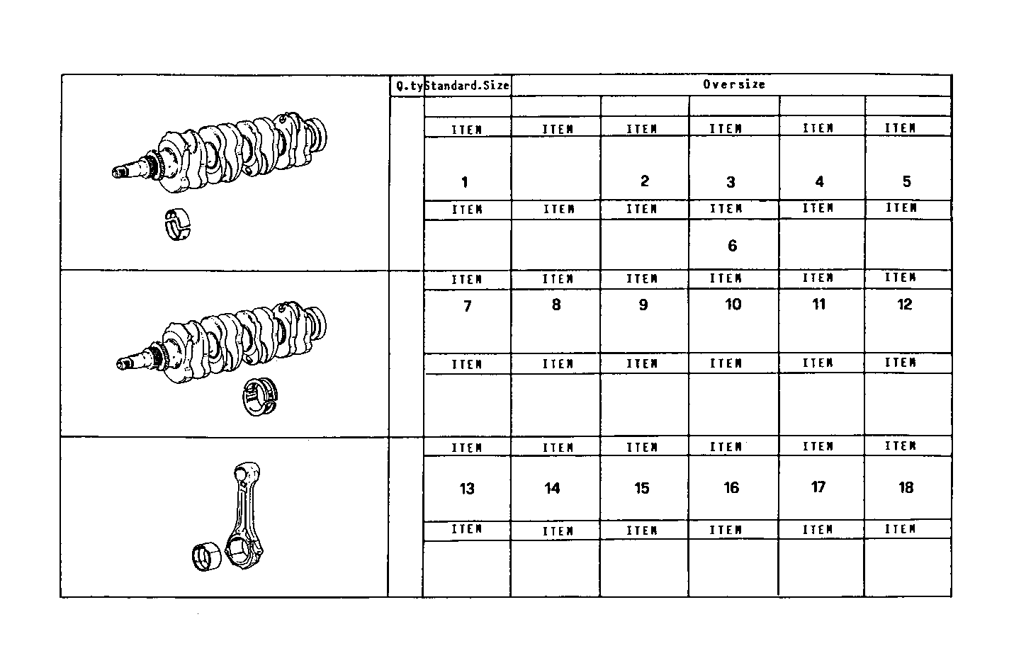 THRUST RING SET - MAIN AND ROD BEARINGS parts diagram