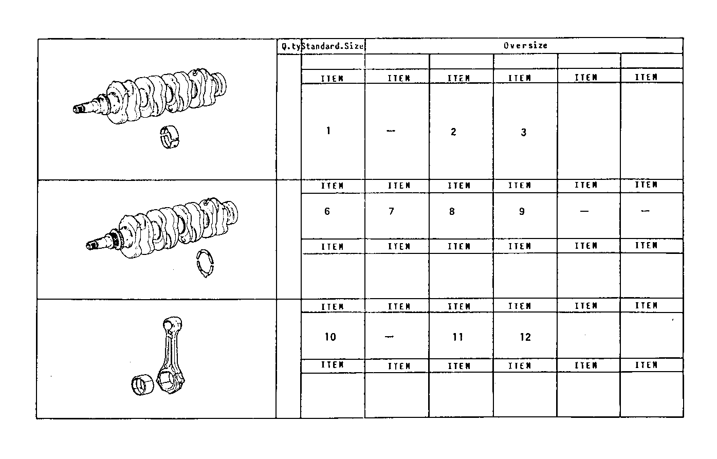 THRUST RING SET - MAIN AND ROD BEARINGS parts diagram
