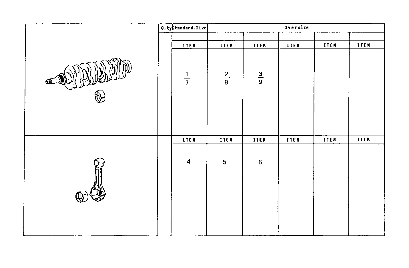 THRUST RING SET - MAIN AND ROD BEARINGS parts diagram