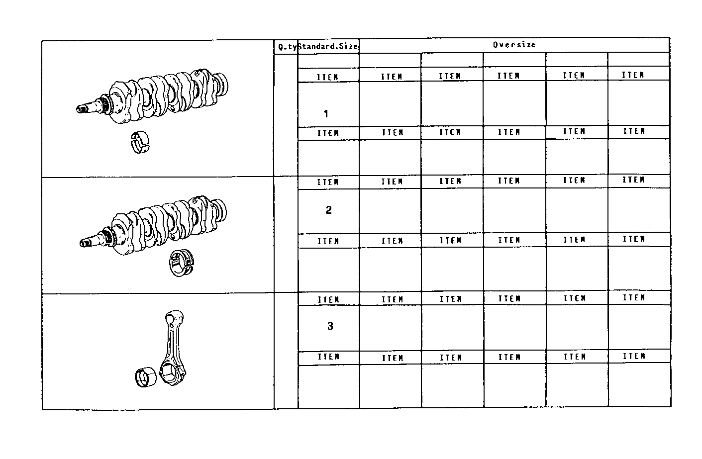 THRUST RING SET - MAIN AND ROD BEARINGS parts diagram