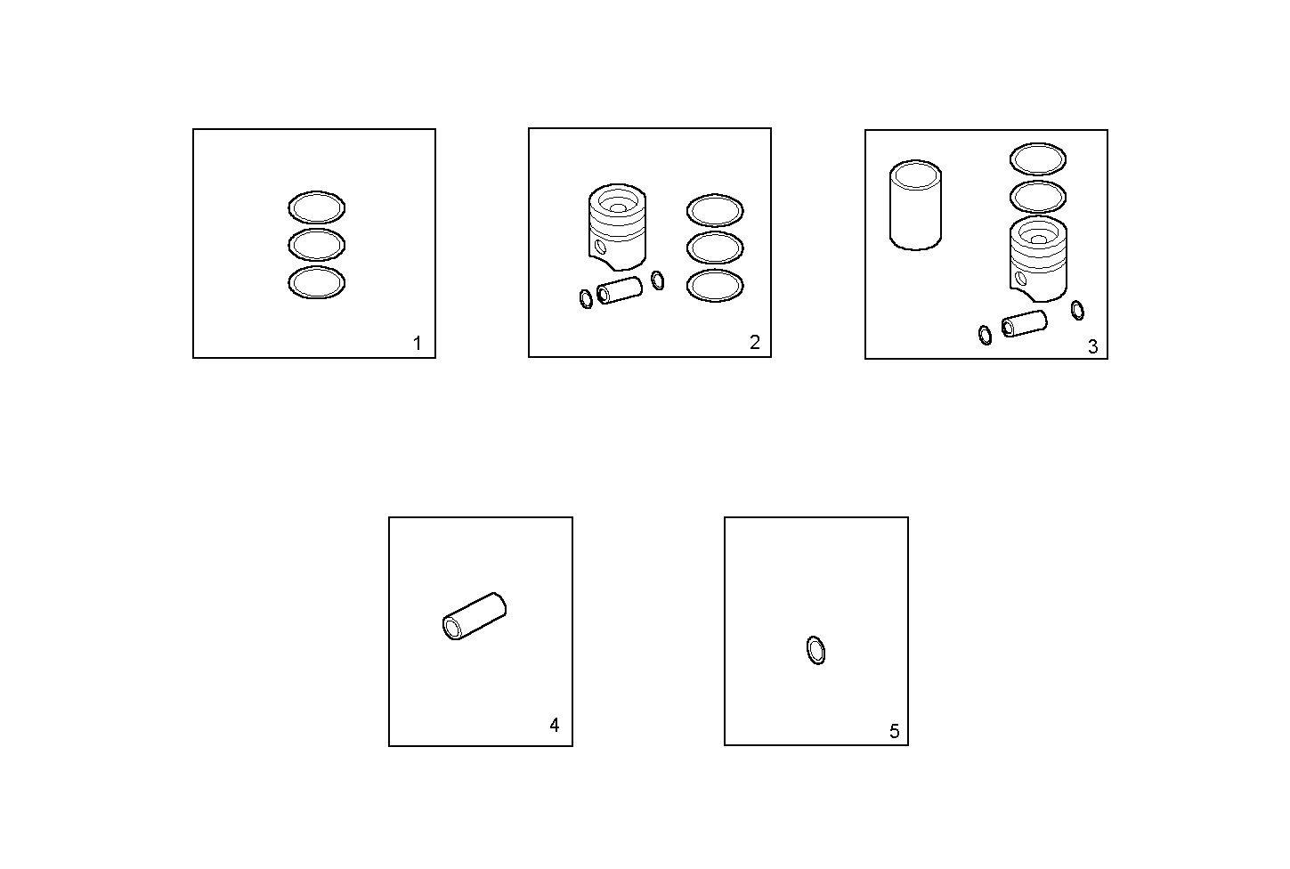PISTON ASSY - PISTON RINGS - PISTON PIN parts diagram