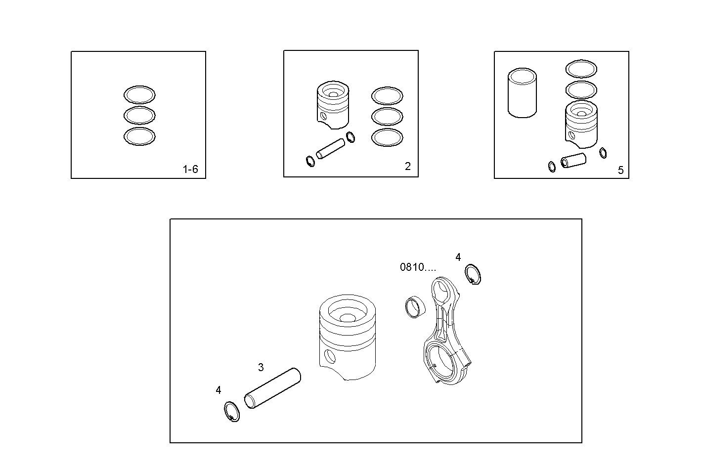 PISTON ASSY - PISTON RINGS - PISTON PIN - F3AE9687A*E001 CURSOR 10 - TIER 3 parts diagram