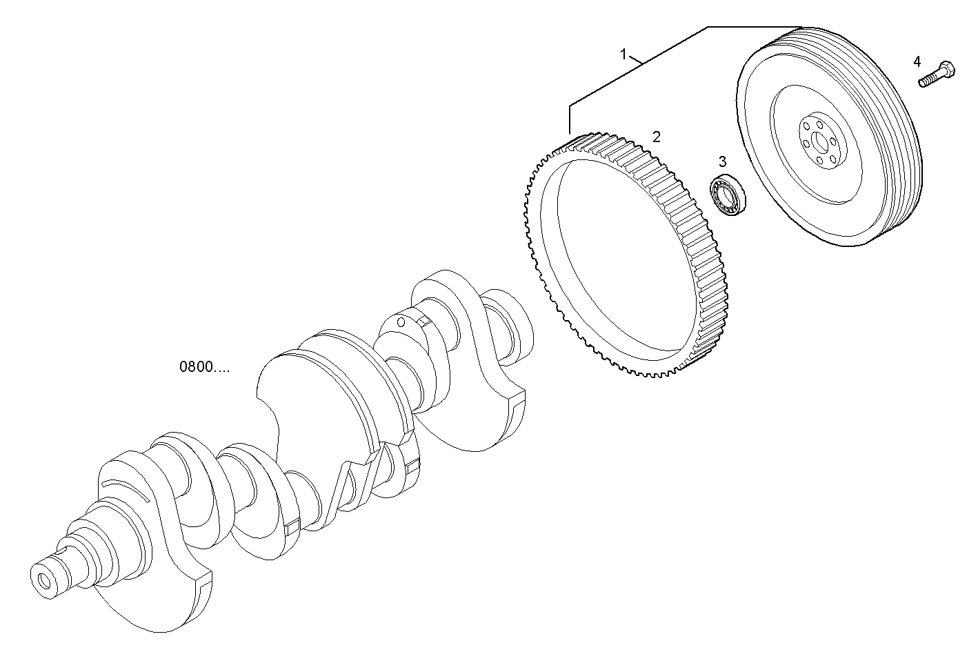 ENGINE FLYWHEEL - DAMPER parts diagram
