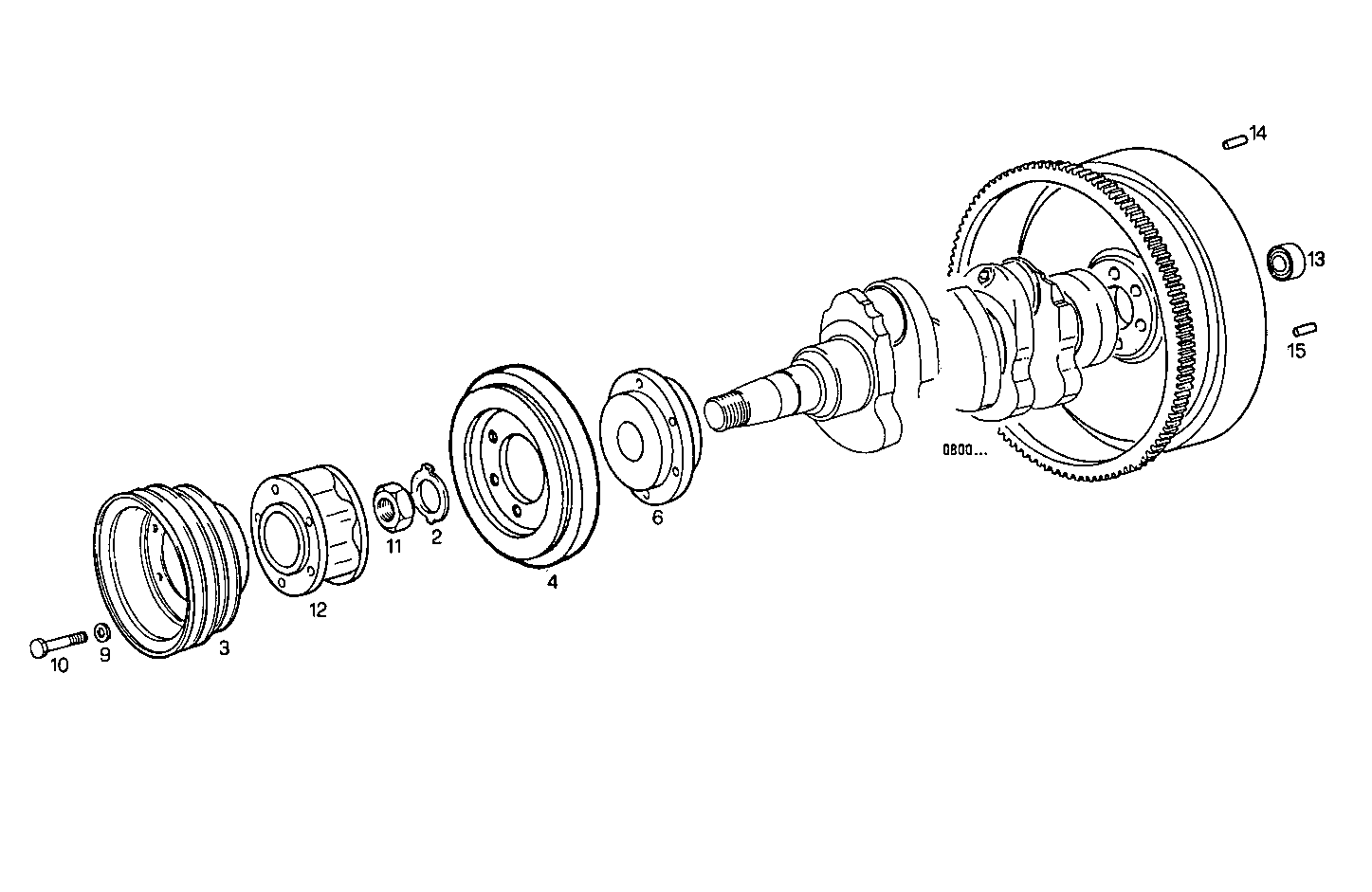 ENGINE FLYWHEEL - DAMPER parts diagram