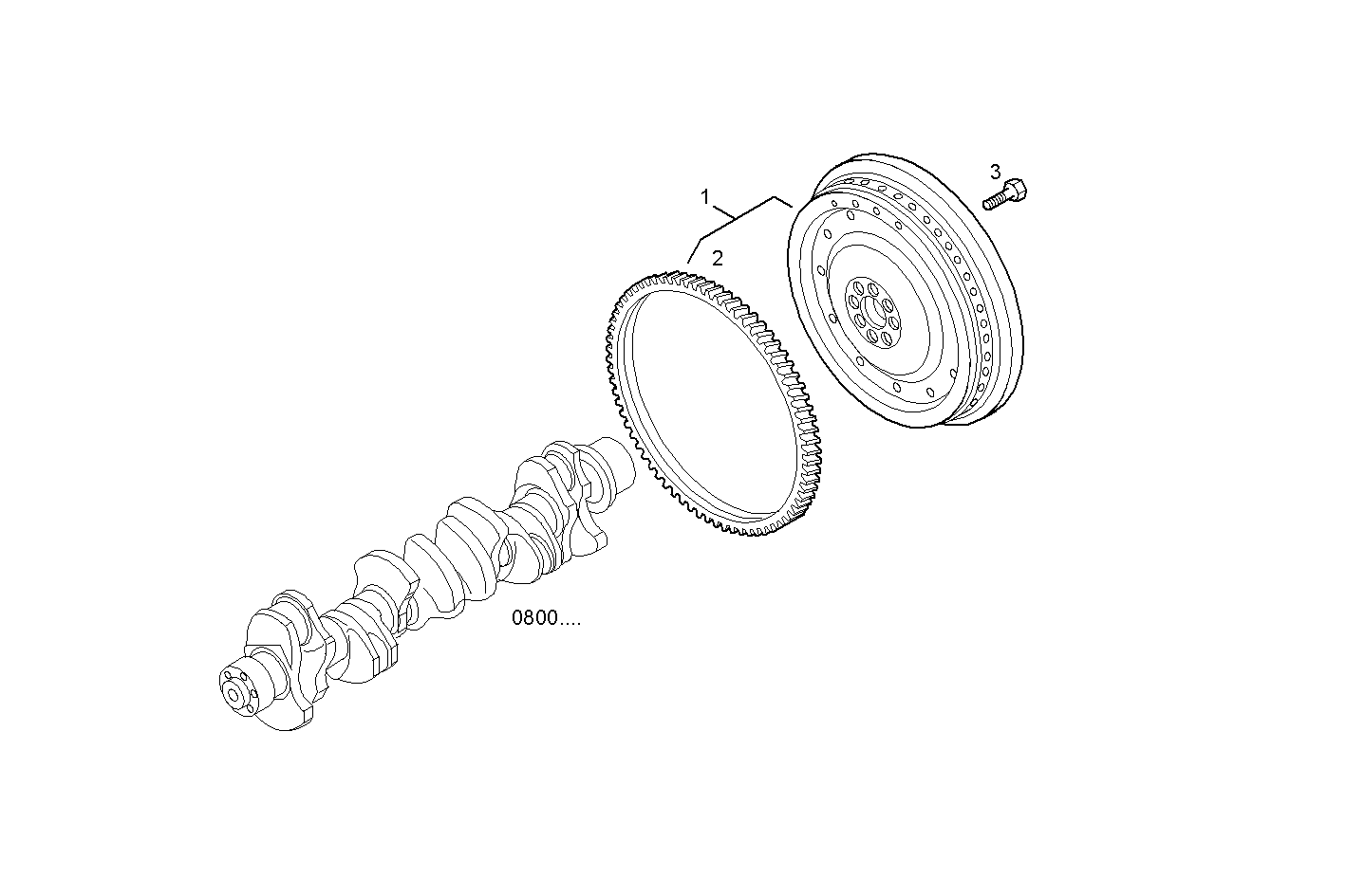 ENGINE FLYWHEEL parts diagram