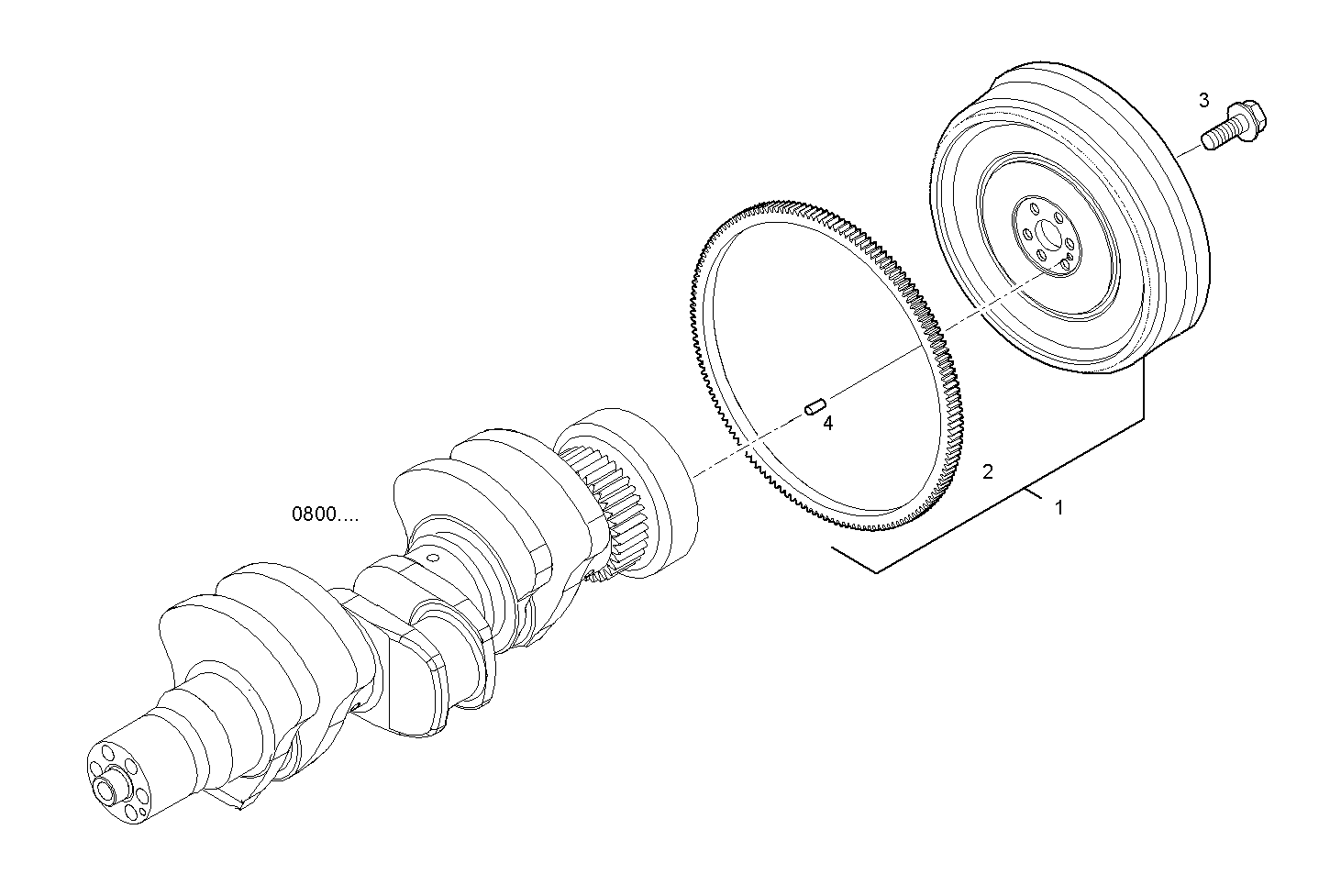 ENGINE FLYWHEEL - DAMPER parts diagram