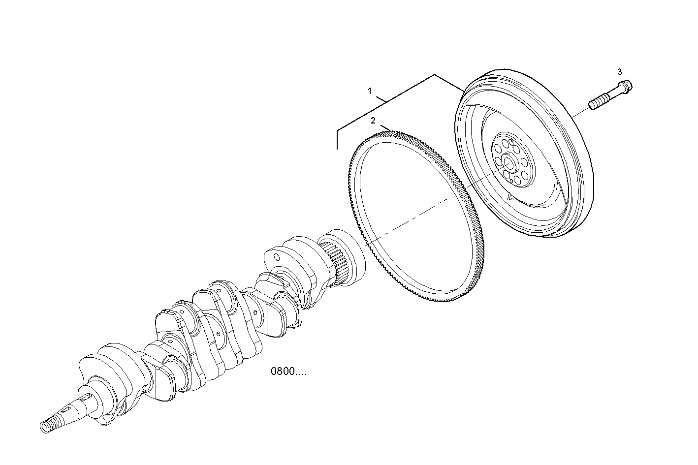 ENGINE FLYWHEEL - DAMPER parts diagram