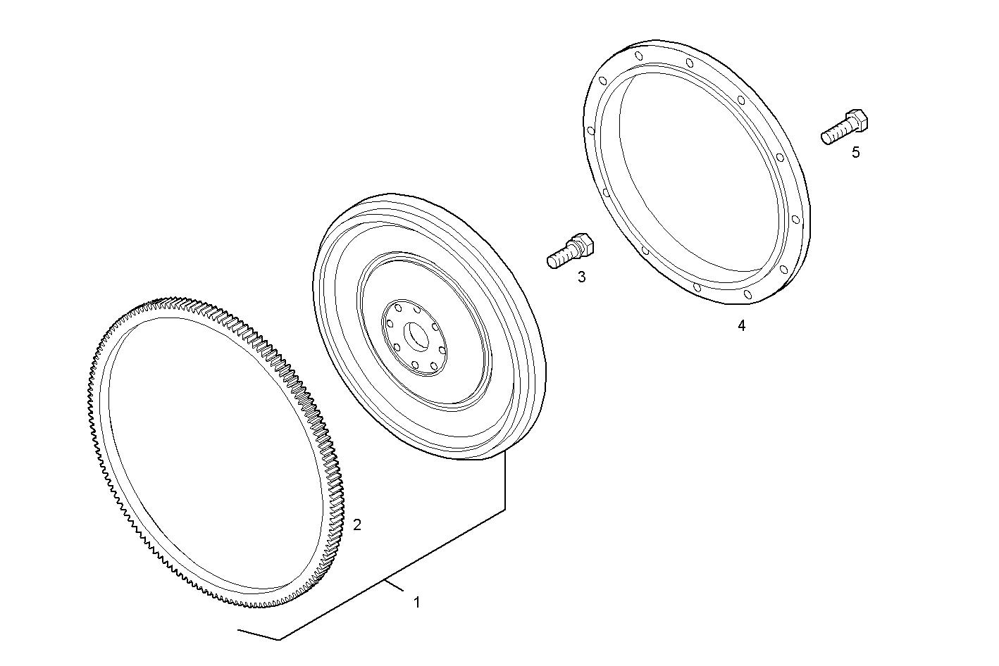 ENGINE FLYWHEEL - DAMPER parts diagram
