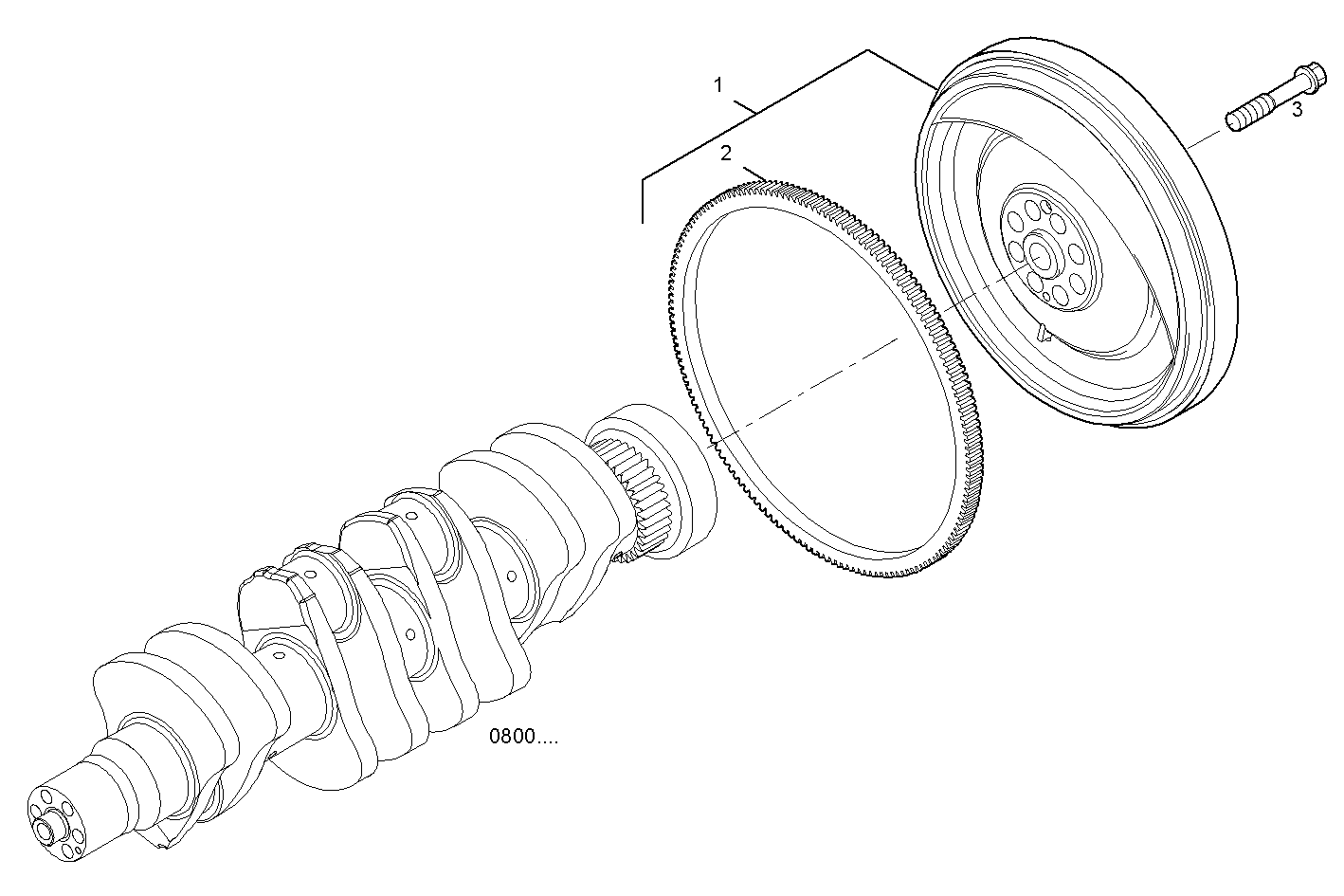 ENGINE FLYWHEEL - DAMPER parts diagram