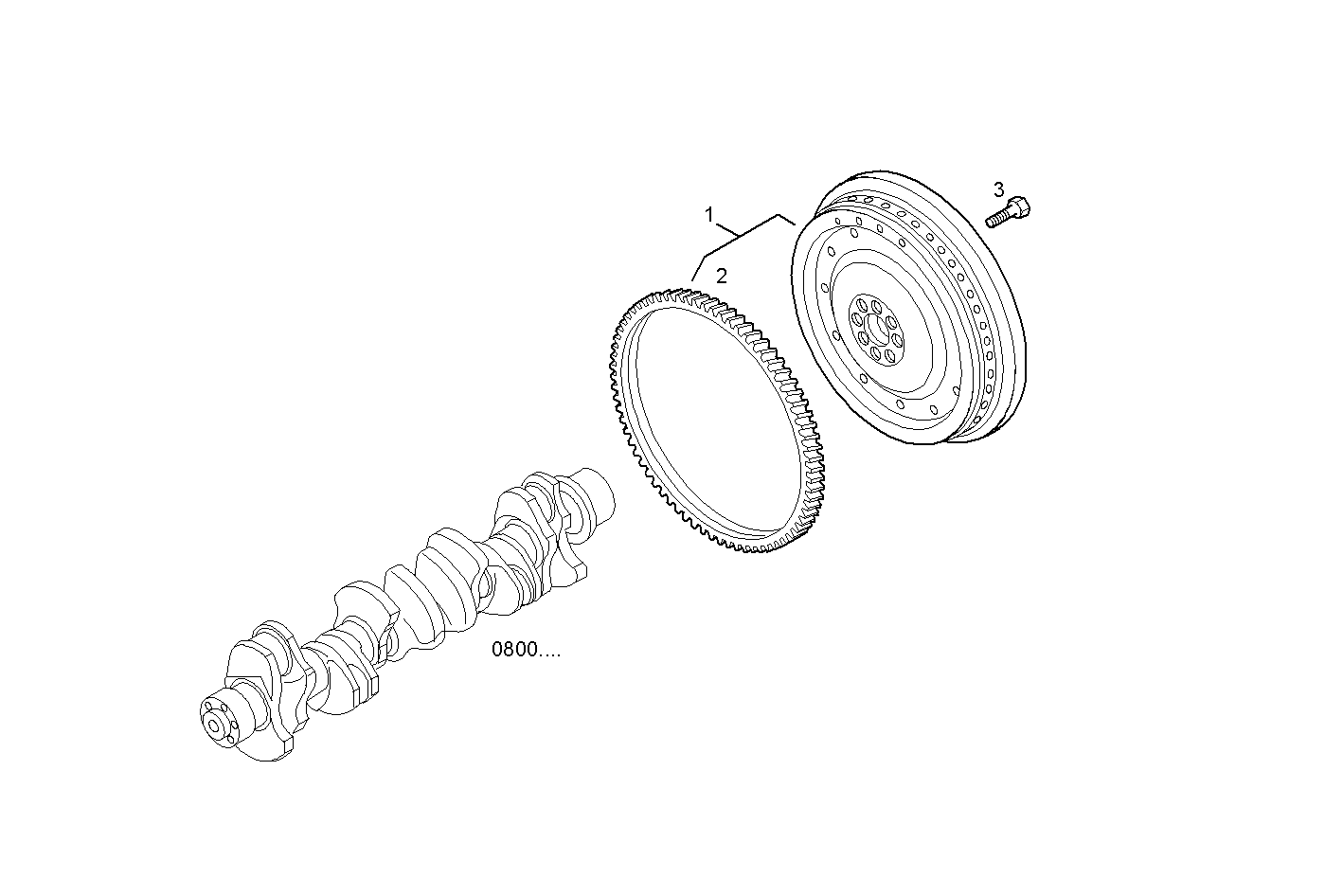 ENGINE FLYWHEEL - DAMPER parts diagram