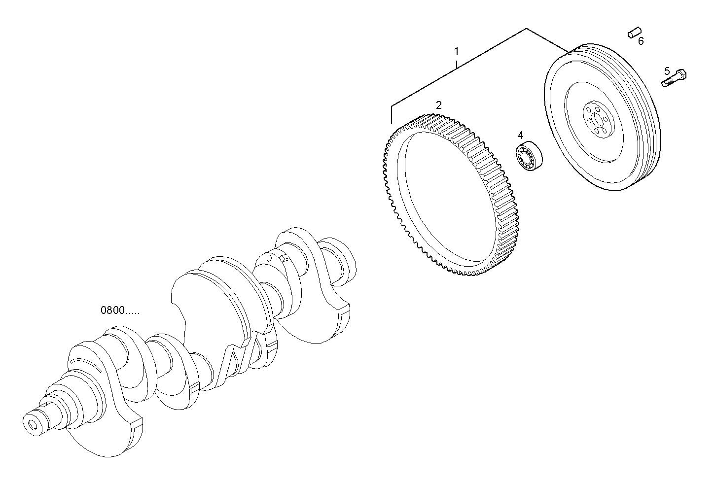 ENGINE FLYWHEEL - DAMPER parts diagram