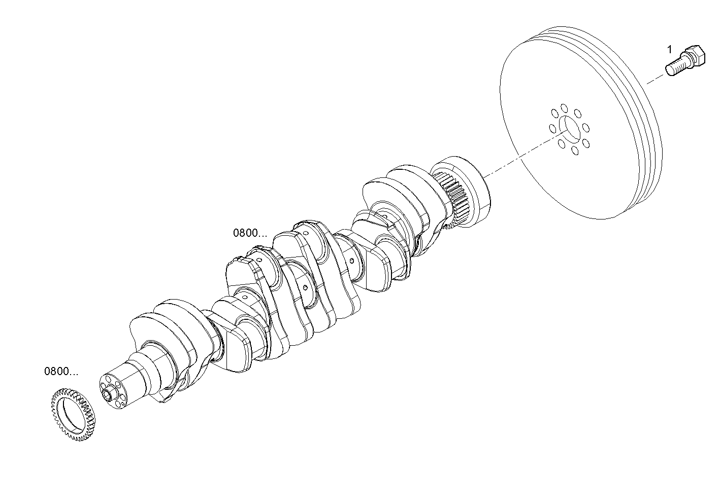 ENGINE FLYWHEEL - DAMPER parts diagram