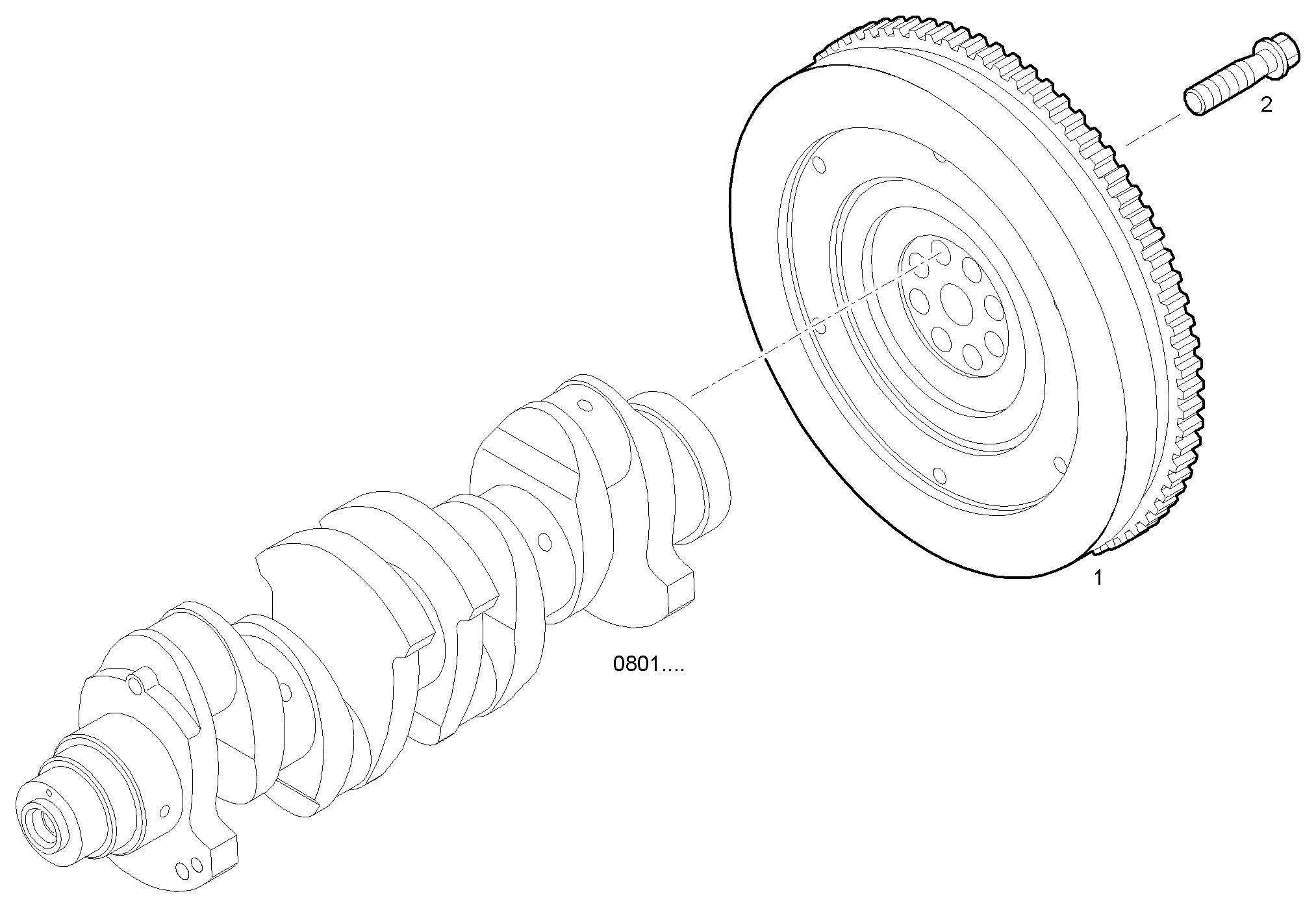 ENGINE FLYWHEEL - DAMPER parts diagram