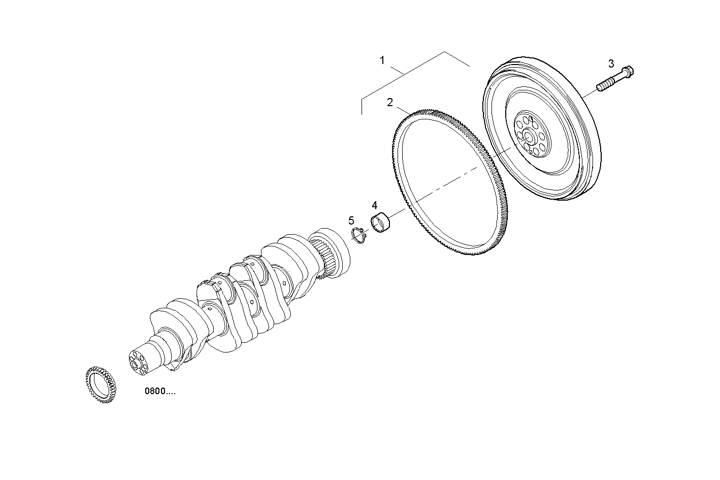 ENGINE FLYWHEEL parts diagram
