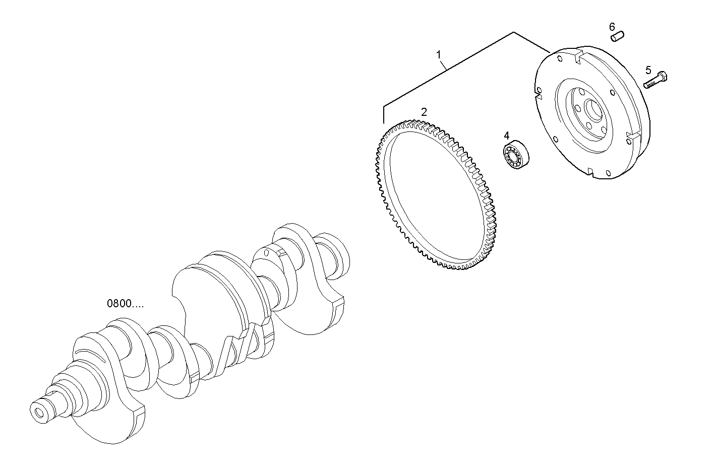 ENGINE FLYWHEEL parts diagram