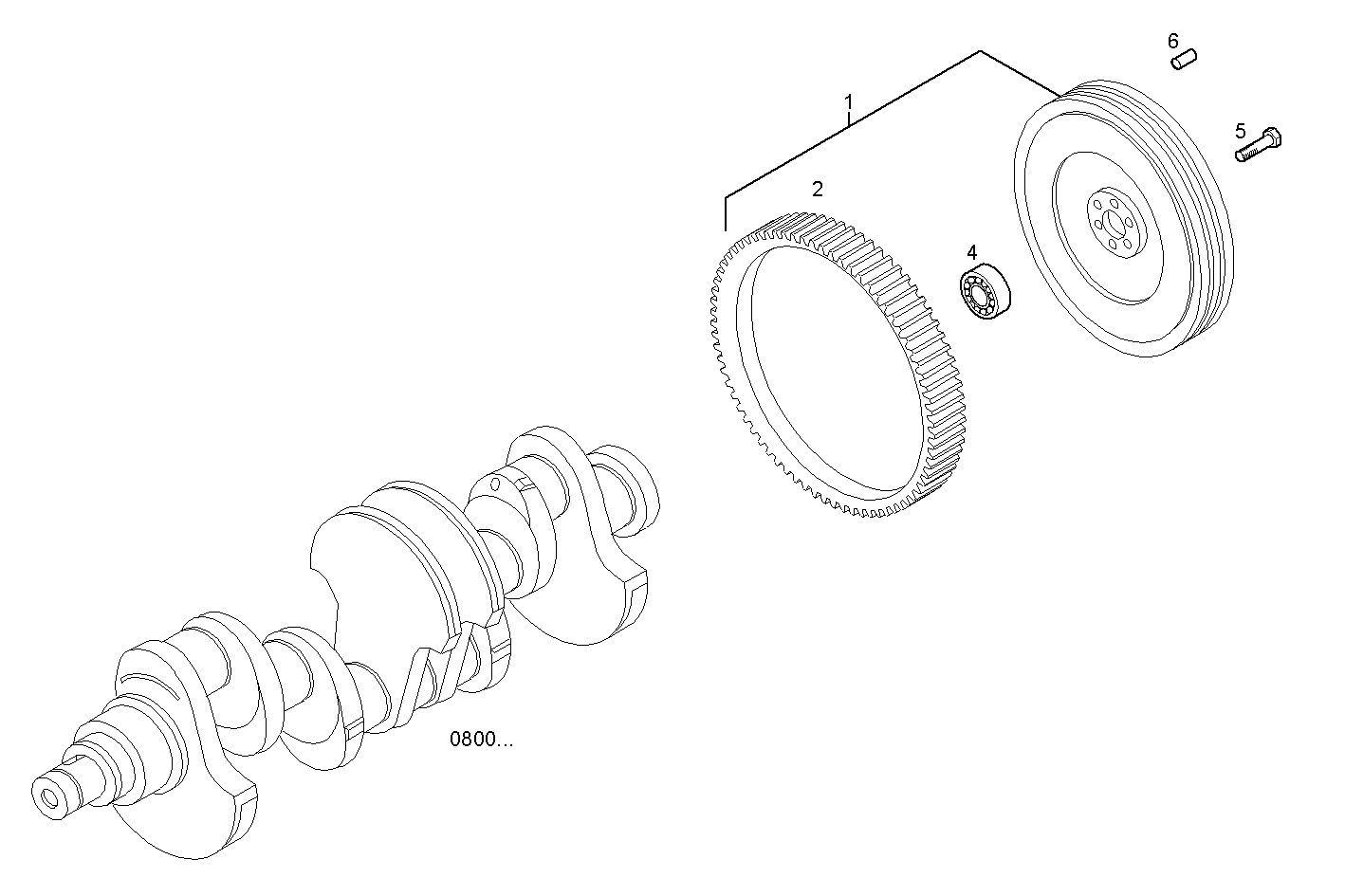 ENGINE FLYWHEEL parts diagram