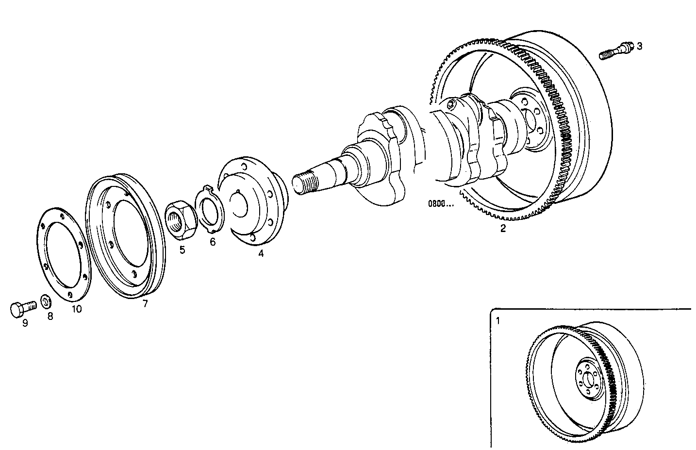 ENGINE FLYWHEEL - DAMPER parts diagram