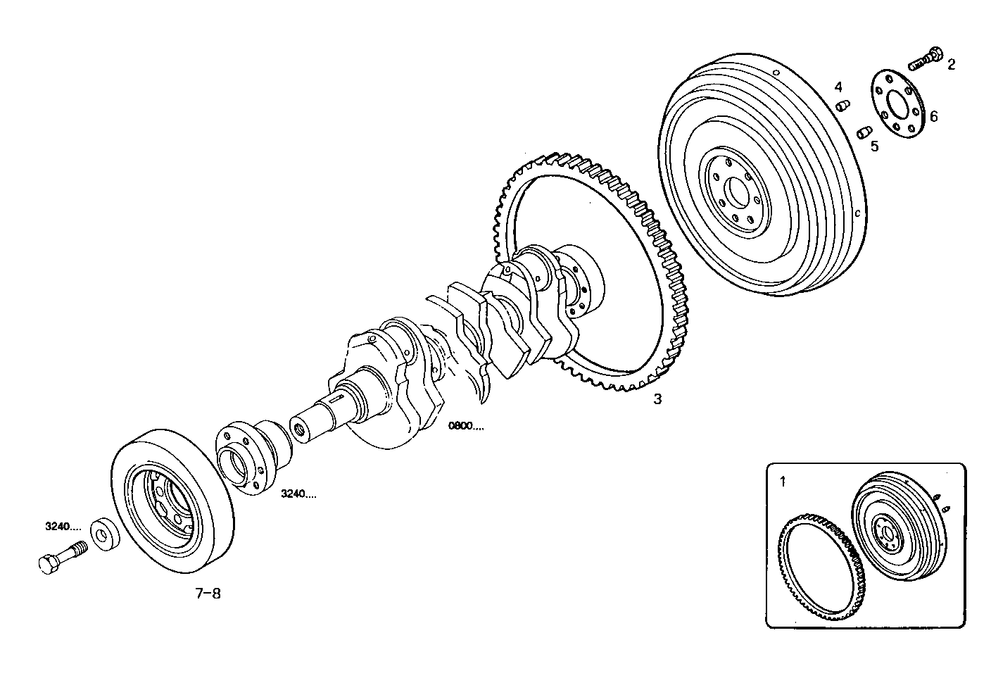 ENGINE FLYWHEEL - DAMPER parts diagram