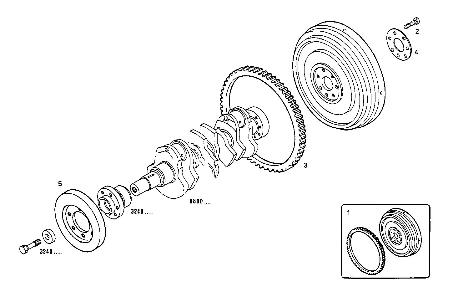 ENGINE FLYWHEEL - DAMPER parts diagram
