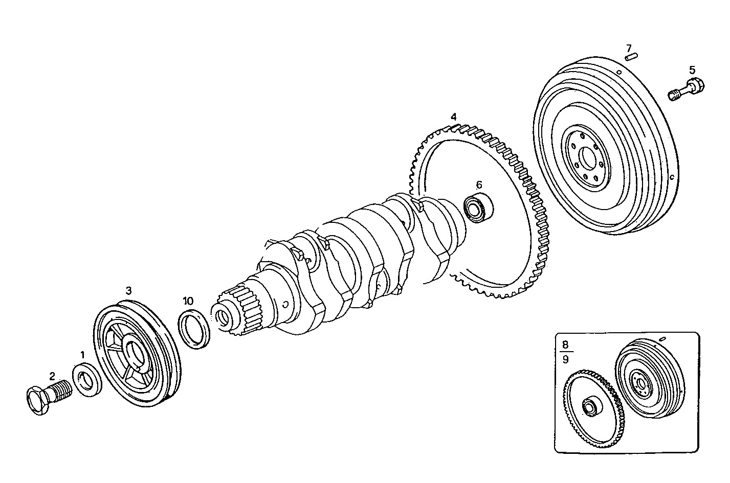 ENGINE FLYWHEEL - DAMPER parts diagram